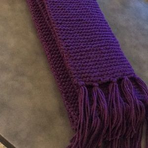 Purple crochet scarf